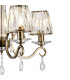 Bush 55cm Pendant 4 Light E14 Antique Brass/Clear Crystal Shade (A)-5