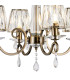 Bush 55cm Pendant 4 Light E14 Antique Brass/Clear Crystal Shade (A)-6