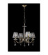 Bush 55cm Pendant 4 Light E14 Antique Brass/Clear Crystal Shade (A)-8