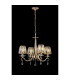 Bush 55cm Pendant 4 Light E14 French Gold/Clear Crystal Shade (A)-3