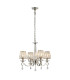Bush 55cm Pendant 4 Light E14 Polished Nickel/Clear Crystal Shade (A)-1