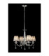 Bush 55cm Pendant 4 Light E14 Polished Nickel/Clear Crystal Shade (A)-3