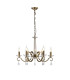 Bush 60cm Pendant WITHOUT SHADE 6 Light E14 Antique Brass/Clear Crystal-1