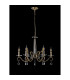 Bush 60cm Pendant WITHOUT SHADE 6 Light E14 Antique Brass/Clear Crystal-8