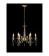 Bush 60cm Pendant WITHOUT SHADE 6 Light E14 French Gold/Clear Crystal-3