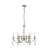 Bush 60.5cm Pendant WITHOUT SHADE 6 Light E14 Polished Nickel/Clear Crystal-1
