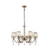 Bush 63cm Pendant 6 Light E14 Antique Brass/Clear Crystal Shade (A)-1