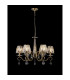 Bush 63cm Pendant 6 Light E14 Antique Brass/Clear Crystal Shade (A)-3