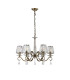 Bush 63cm Pendant 6 Light E14 Antique Brass/Clear Crystal Shade (A)-4