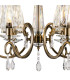 Bush 63cm Pendant 6 Light E14 Antique Brass/Clear Crystal Shade (A)-5