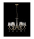 Bush 63cm Pendant 6 Light E14 Antique Brass/Clear Crystal Shade (A)-8