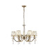Bush 63cm Pendant 6 Light E14 French Gold/Clear Crystal Shade (A)-1