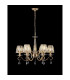 Bush 63cm Pendant 6 Light E14 French Gold/Clear Crystal Shade (A)-3