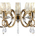Bush 63cm Pendant 6 Light E14 French Gold/Clear Crystal Shade (A)-6