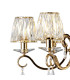 Bush 63cm Pendant 6 Light E14 French Gold/Clear Crystal Shade (A)-7
