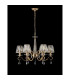 Bush 63cm Pendant 6 Light E14 French Gold/Clear Crystal Shade (A)-9