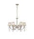 Bush 63cm Pendant 6 Light E14 Polished Nickel/Clear Crystal Shade (A)-1