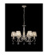 Bush 63cm Pendant 6 Light E14 Polished Nickel/Clear Crystal Shade (A)-3