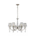 Bush 63cm Pendant 6 Light E14 Polished Nickel/Clear Crystal Shade (A)-4