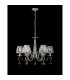 Bush 63cm Pendant 6 Light E14 Polished Nickel/Clear Crystal Shade (A)-8