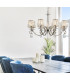 Bush 72cm Pendant WITHOUT SHADE 8 Light E14 Antique Brass/Clear Crystal-5