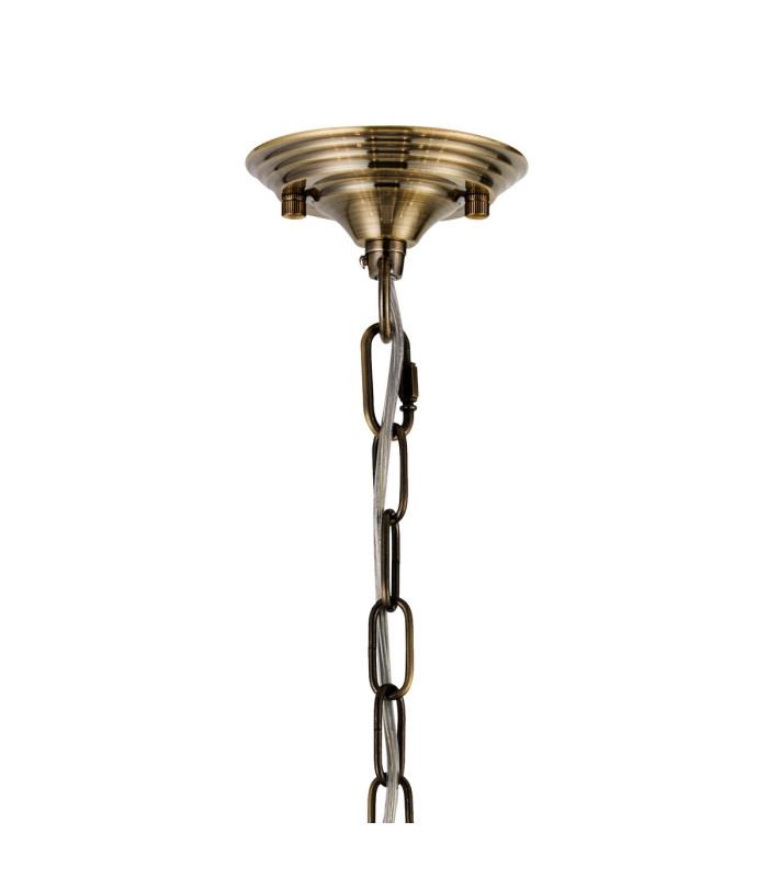 Bush 72cm Pendant WITHOUT SHADE 8 Light E14 Antique Brass/Clear Crystal-7