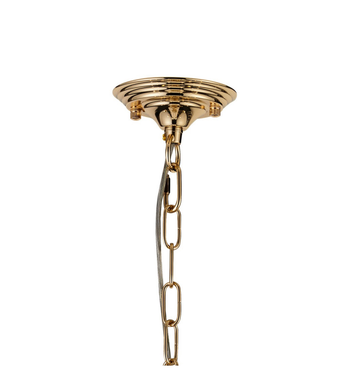 Bush 72cm Pendant WITHOUT SHADE 8 Light E14 French Gold/Clear Crystal-7