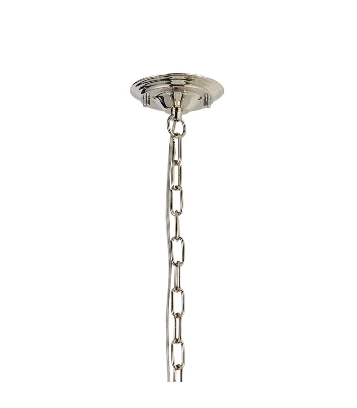 Bush 72cm Pendant WITHOUT SHADE 8 Light E14 Polished Nickel/Clear Crystal-5
