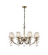 Bush 75cm Pendant 8 Light E14 Antique Brass/Clear Crystal Shade (A)-1