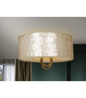 4 Light Flush Ceiling Light Gold, E27 - 1