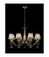 Bush 75cm Pendant 8 Light E14 Antique Brass/Clear Crystal Shade (A)-3
