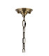 Bush 75cm Pendant 8 Light E14 Antique Brass/Clear Crystal Shade (A)-6