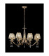 Bush 75cm Pendant 8 Light E14 French Gold/Clear Crystal Shade (A)-3