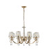 Bush 75cm Pendant 8 Light E14 French Gold/Clear Crystal Shade (A)-4