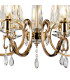 Bush 75cm Pendant 8 Light E14 French Gold/Clear Crystal Shade (A)-6
