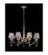 Bush 75cm Pendant 8 Light E14 French Gold/Clear Crystal Shade (A)-9