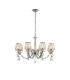 Bush 75cm Pendant 8 Light E14 Polished Nickel/Clear Crystal Shade (A)-1