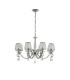 Bush 75cm Pendant 8 Light E14 Polished Nickel/Clear Crystal Shade (A)-4