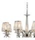 Bush 75cm Pendant 8 Light E14 Polished Nickel/Clear Crystal Shade (A)-6