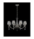 Bush 75cm Pendant 8 Light E14 Polished Nickel/Clear Crystal Shade (A)-8