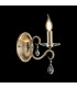 Bush Wall Lamp WITHOUT SHADE 1 Light E14 Antique Brass/Clear Crystal-3
