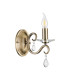 Bush Wall Lamp WITHOUT SHADE 1 Light E14 Antique Brass/Clear Crystal-4