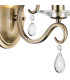 Bush Wall Lamp WITHOUT SHADE 1 Light E14 Antique Brass/Clear Crystal-5