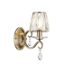 Bush Wall Lamp 1 Light E14 Antique Brass/Clear Crystal Shade (A)-1