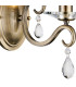 Bush Wall Lamp 1 Light E14 Antique Brass/Clear Crystal Shade (A)-5
