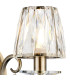 Bush Wall Lamp 1 Light E14 Antique Brass/Clear Crystal Shade (A)-6