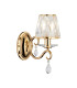 Bush Wall Lamp 1 Light E14 French Gold/Clear Crystal Shade (A)-1