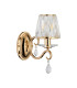 Bush Wall Lamp 1 Light E14 French Gold/Clear Crystal Shade (A)-3
