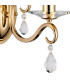 Bush Wall Lamp 1 Light E14 French Gold/Clear Crystal Shade (A)-4