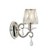 Bush Wall Lamp 1 Light E14 Polished Nickel/Clear Crystal Shade (A)-1